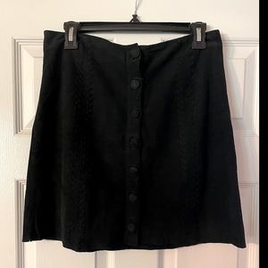 Paige Black Suede Mini Skirt
